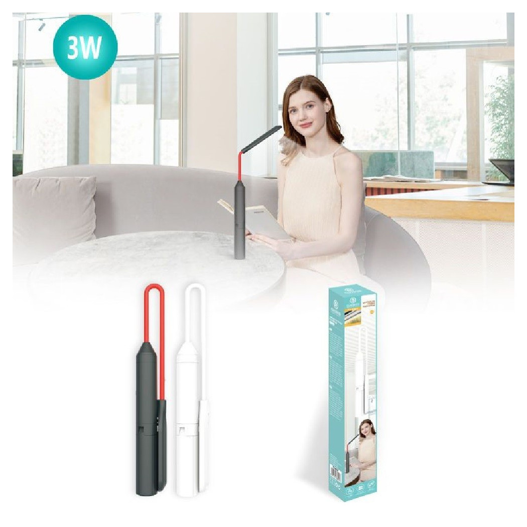 foto del prodotto trade shop traesio linq lampada tavolo scrivania luce da lettura pieghevole 3w per casa ufficio tx 8257 