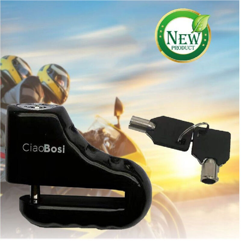 foto del prodotto trade shop traesio linq lucchetto blocca disco con allarme sonoro sicurezza antifurto moto bici cx 9567 