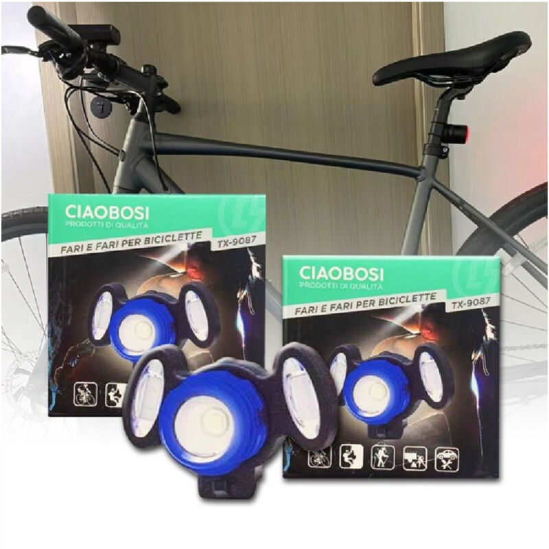 foto del prodotto trade shop traesio linq luce bici da testa faretto regolabile led fari biciclette impermeabile tx 9087 