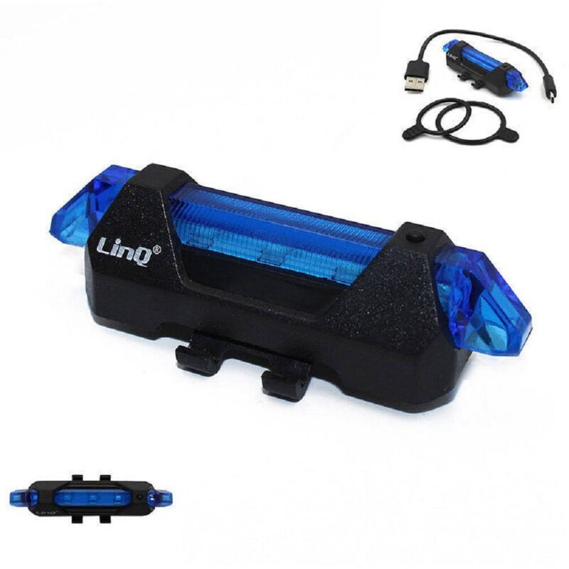 foto del prodotto trade shop traesio linq luce led ricaricabile usb per bici bicicletta alta luminosit sicurezza bk 059 