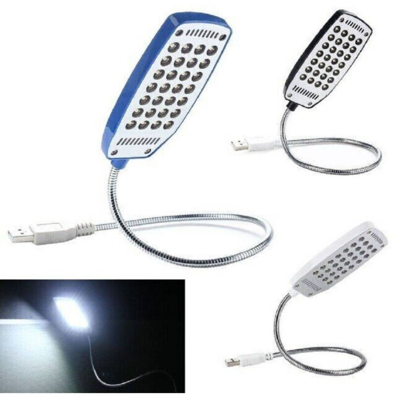 foto del prodotto trade shop traesio linq mini luce bianca lampada usb flessibile 28 led 1.5w notebook pc lettura led 828 