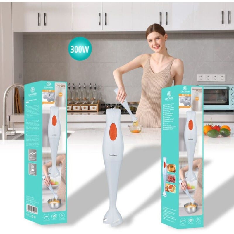 foto del prodotto trade shop traesio linq mixer frullatore ad immersione 300w trita frutta verdura cucina tritatutto tx 9111 