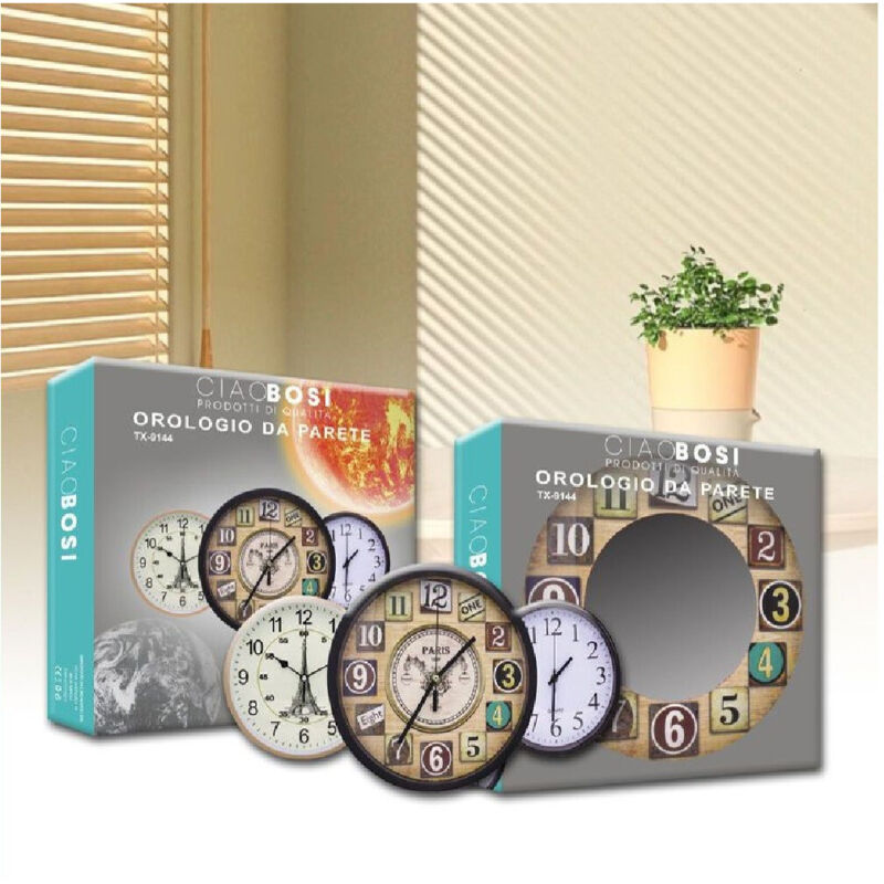 foto del prodotto trade shop traesio linq orologio da parete muro da 35 cm casa cucina ufficio modelli assortiti tx 9144 