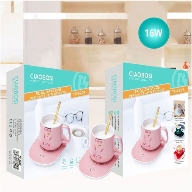foto del prodotto trade shop traesio linq scaldatazze usb per caffe latte bavande con sensore gravit inverno 16w tx 8209 