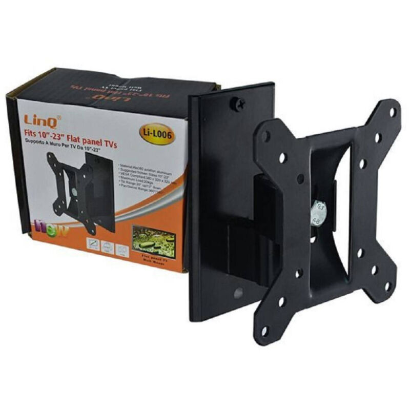 foto del prodotto trade shop traesio linq supporto staffa a muro per tv led lcd orientabile monitor da 10 23 li l006 