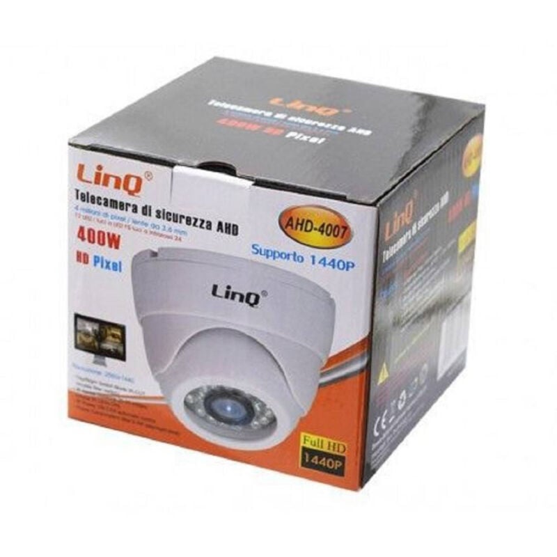 foto del prodotto trade shop traesio linq telecamera di sicurezza soffitto ahd 4007 12led 24 infrarossi 400w full hd 1440p 