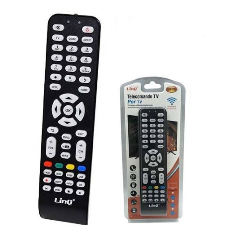 foto del prodotto trade shop traesio linq telecomando sp 5722 compatibile per tv sharp led lcd hdtv 3dtv funzioni originale 