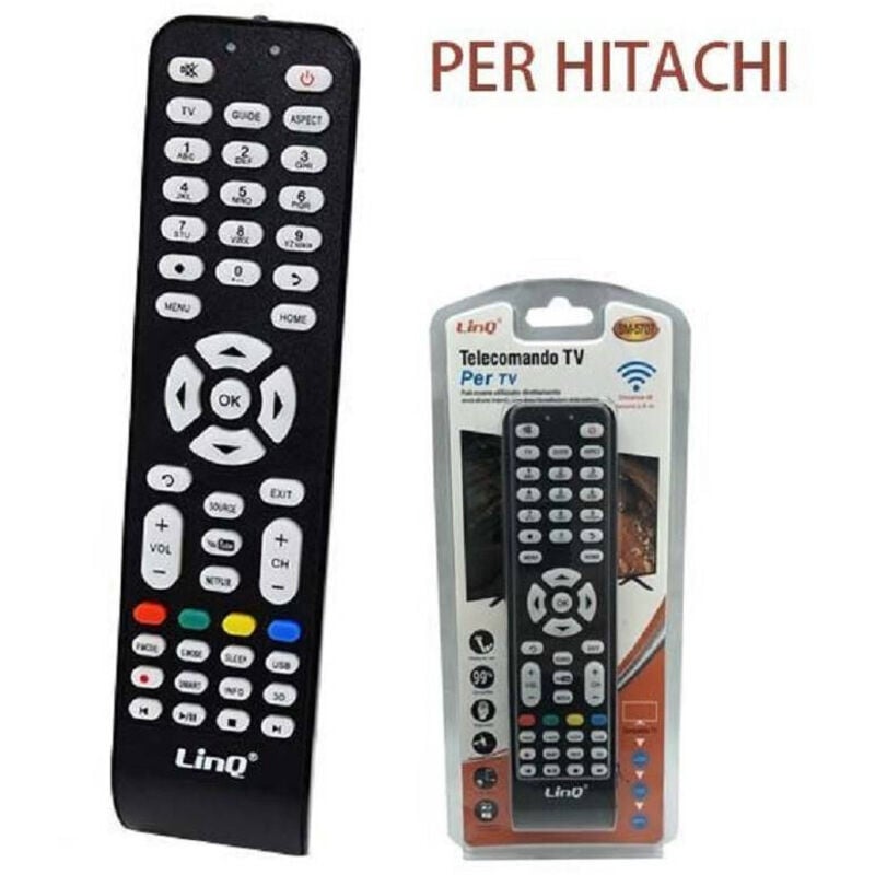 foto del prodotto trade shop traesio - linq - telecomando universale per tv hitachi led lcd ht-5729 universal remote control -