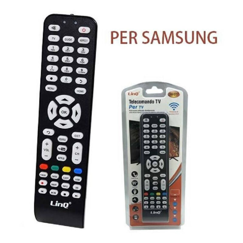 foto del prodotto trade shop traesio linq telecomando universale tv samsung lcd plasma led 4k universal remote control sm 5707 