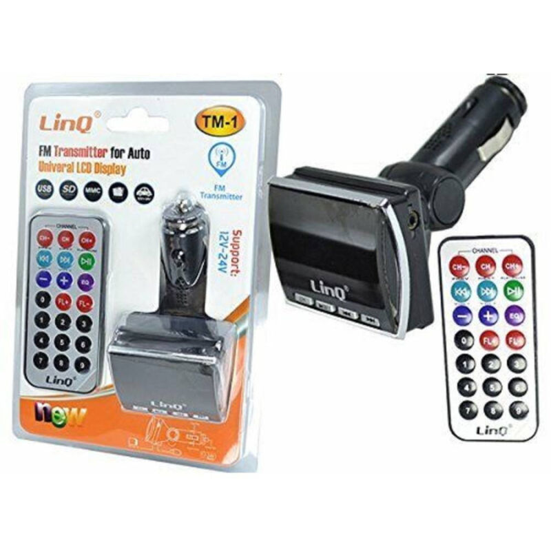 foto del prodotto trade shop traesio linq trasmettitore fm bluetooth mp3 usb sd mmc per auto linq tm 1 lettore 