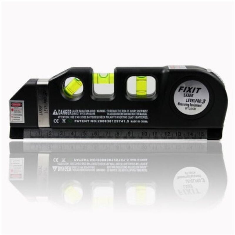 foto del prodotto trade shop traesio livella laser metro multifunzione pro 3 bolle multifunzione 3 bolle fai da te 