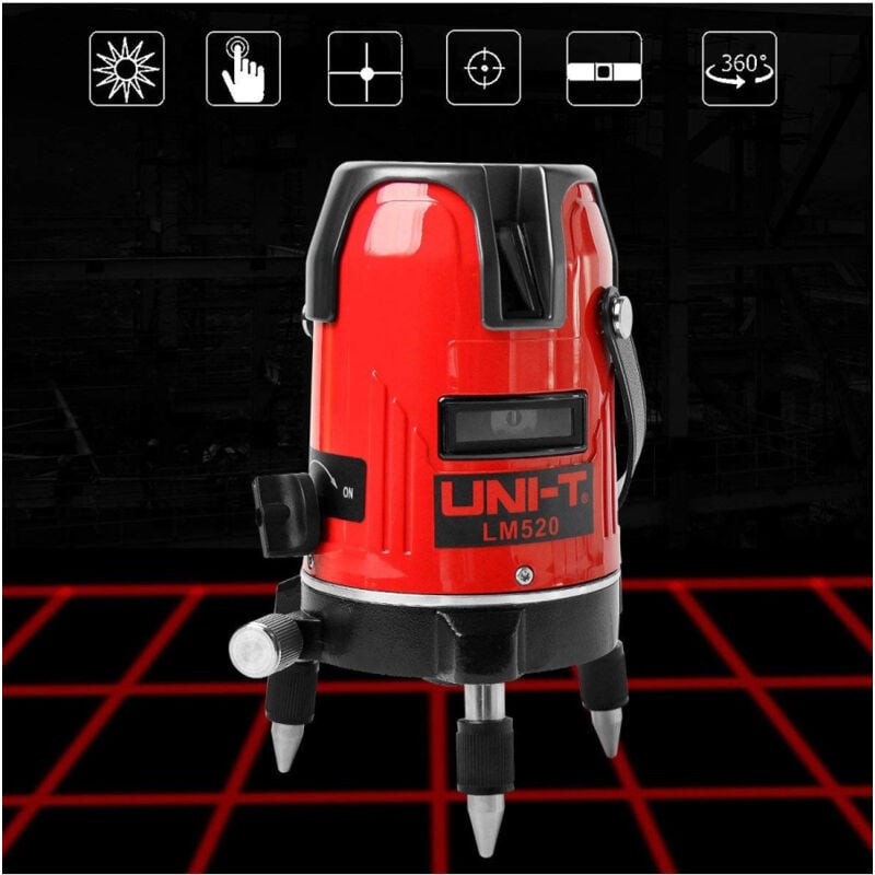 foto del prodotto trade shop traesio livella laser tracciatore autolivellante 360 rotazione bolla digitale 2 linee 