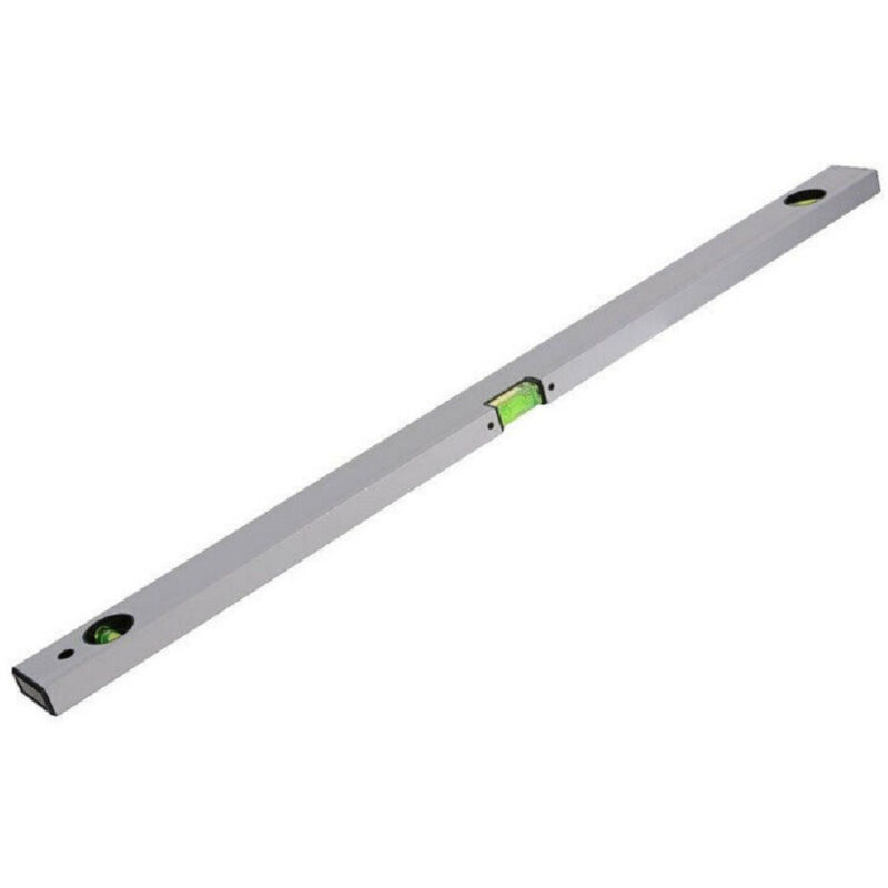 foto del prodotto trade shop traesio livella metrica a bolla magnetica in alluminio 80 100 cm con metro 3 bolle 100 cm 