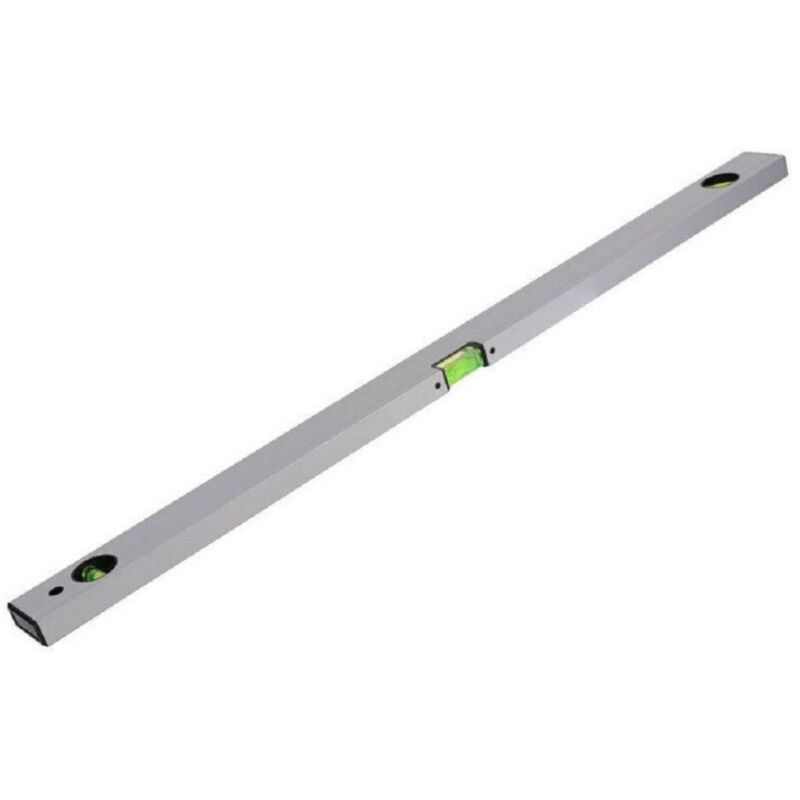 foto del prodotto trade shop traesio livella metrica a bolla magnetica in alluminio 80 100 cm con metro 3 bolle 80 cm 