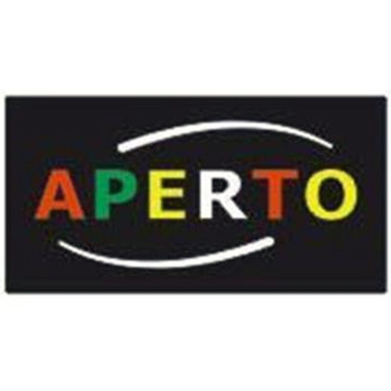 foto del prodotto trade shop traesio - logo insegna luminosa per bar ristorante pizzeria a led scritta aperto vetrina -