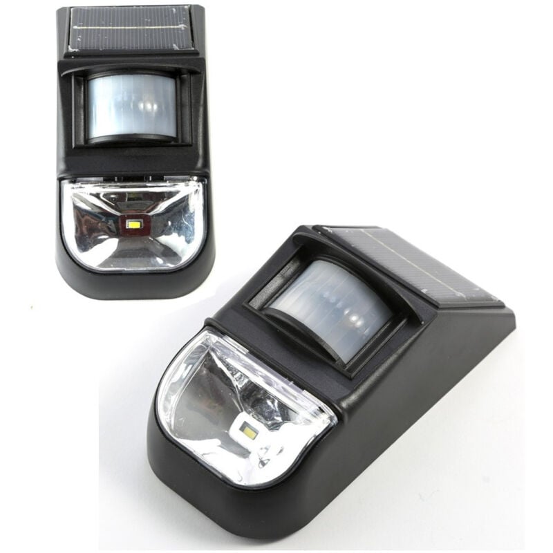 foto del prodotto trade shop traesio luce a led pannello solare ricaricabile sensore pir giardino esterno 1w 100lm 