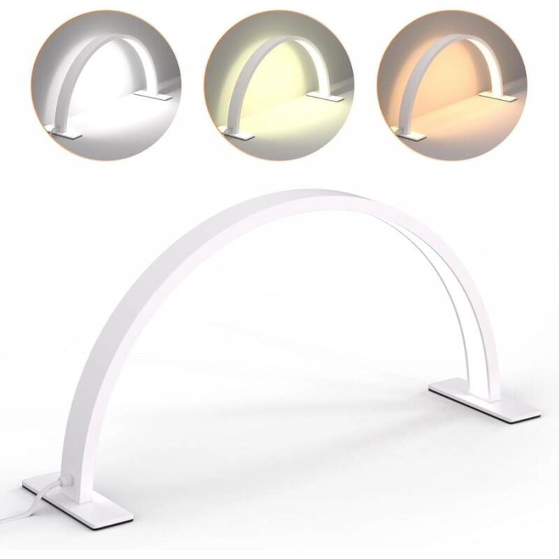 foto del prodotto trade shop traesio luce a mezza luna per scrivania lampada lunare a led per unghie trucco estetista 