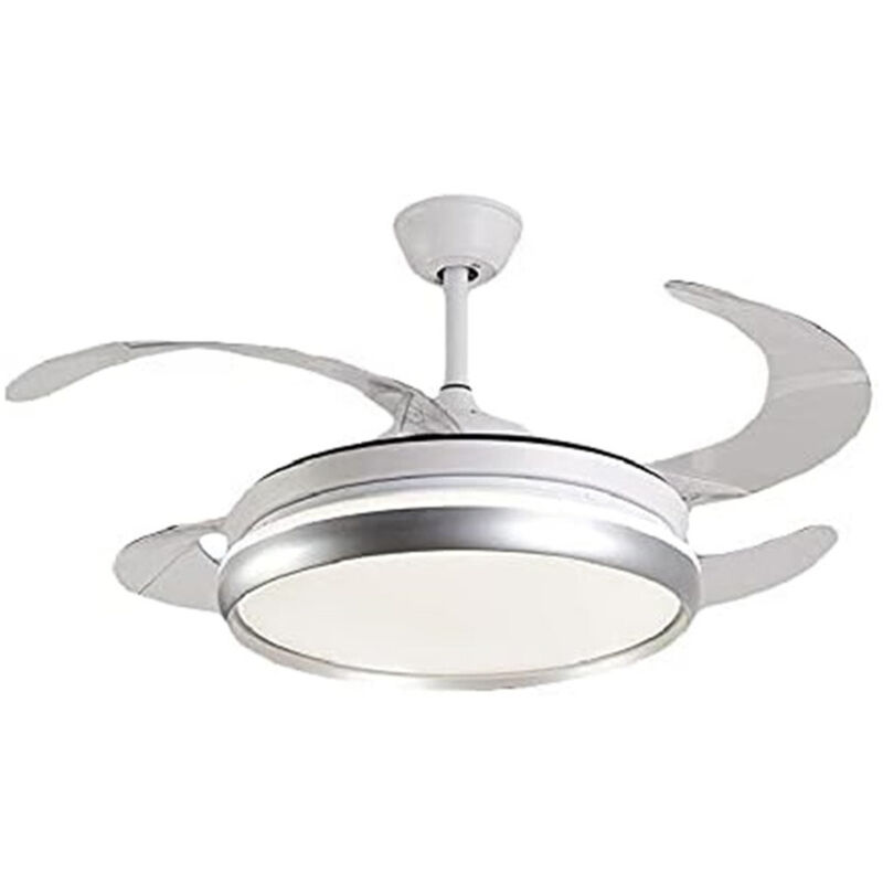 foto del prodotto trade shop traesio - luce decorativa ventilatore soffitto luce led 6000k 4000k 3000k 400cm 72w con 3 pale -