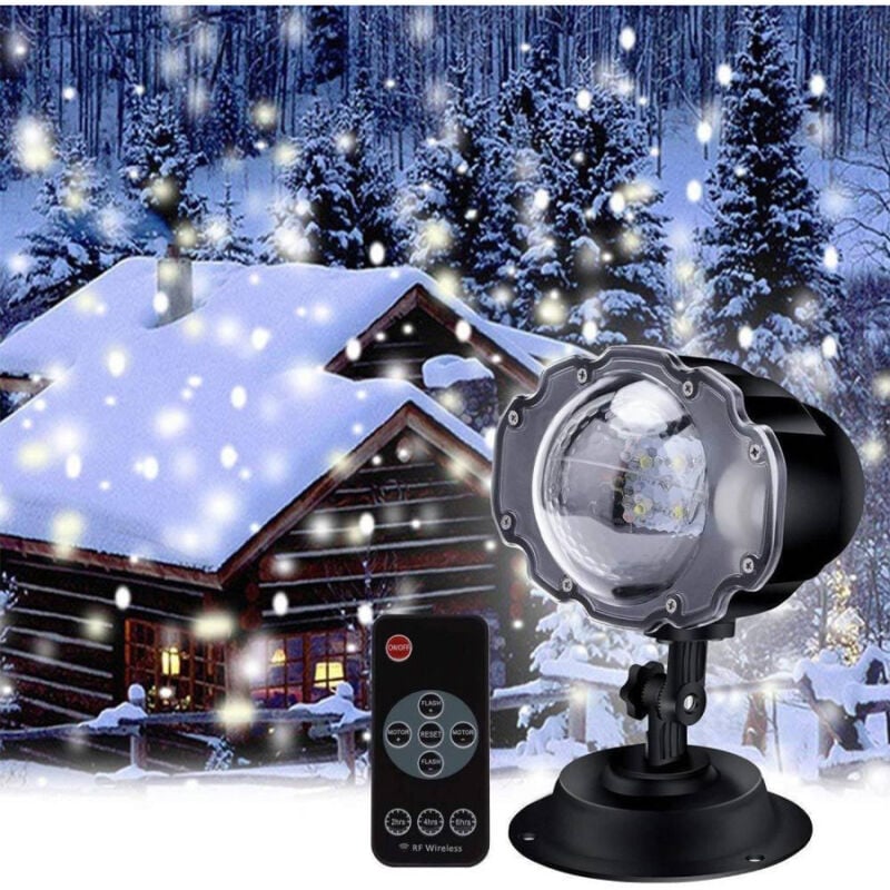 foto del prodotto trade shop traesio luci proiettore luce natale laser light led addobbi natalizi fiocco di neve 