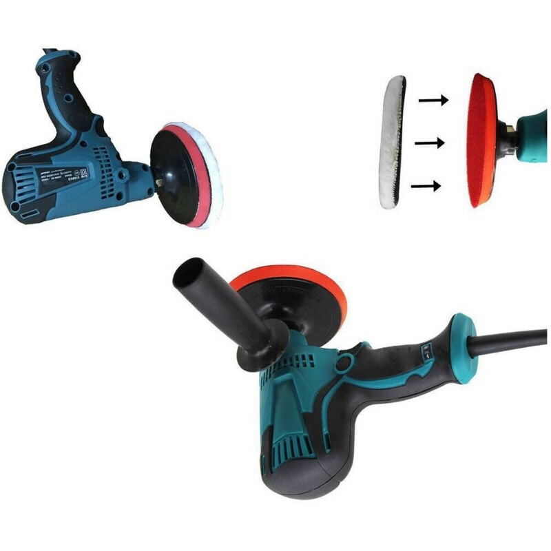 foto del prodotto trade shop traesio - lucidatrice professionale levigatrice auto carrozzeria lucidatore 125mm 600watt -