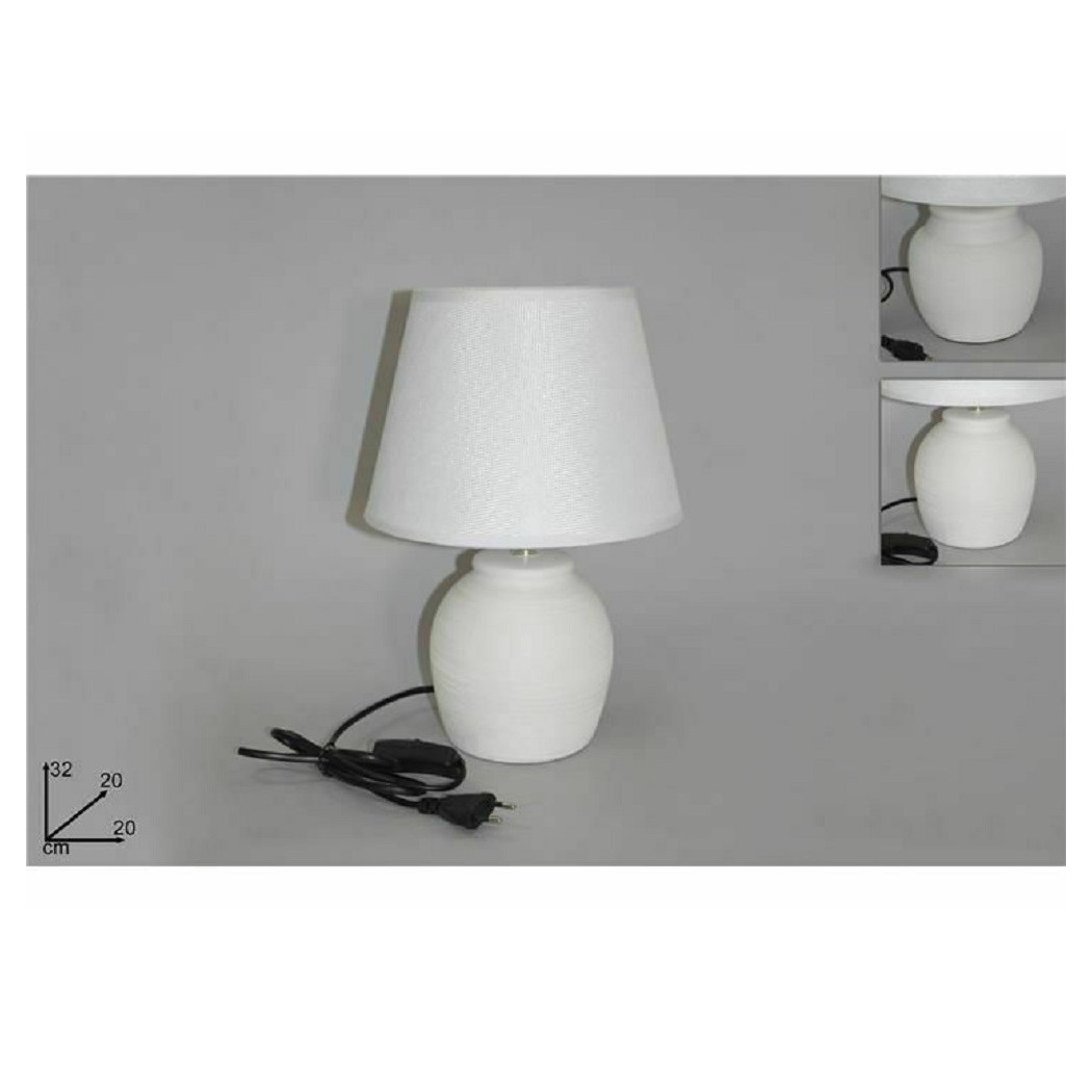 foto del prodotto trade shop traesio lume lampada abat jour comodino com 32cm luce bianca pietra moderna ln002534 