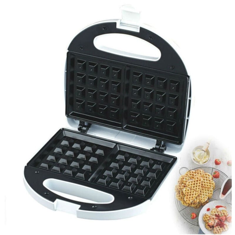 foto del prodotto trade shop traesio macchina per cialde a cuore piastra waffle acciaio waffel waffle wafer 750w 