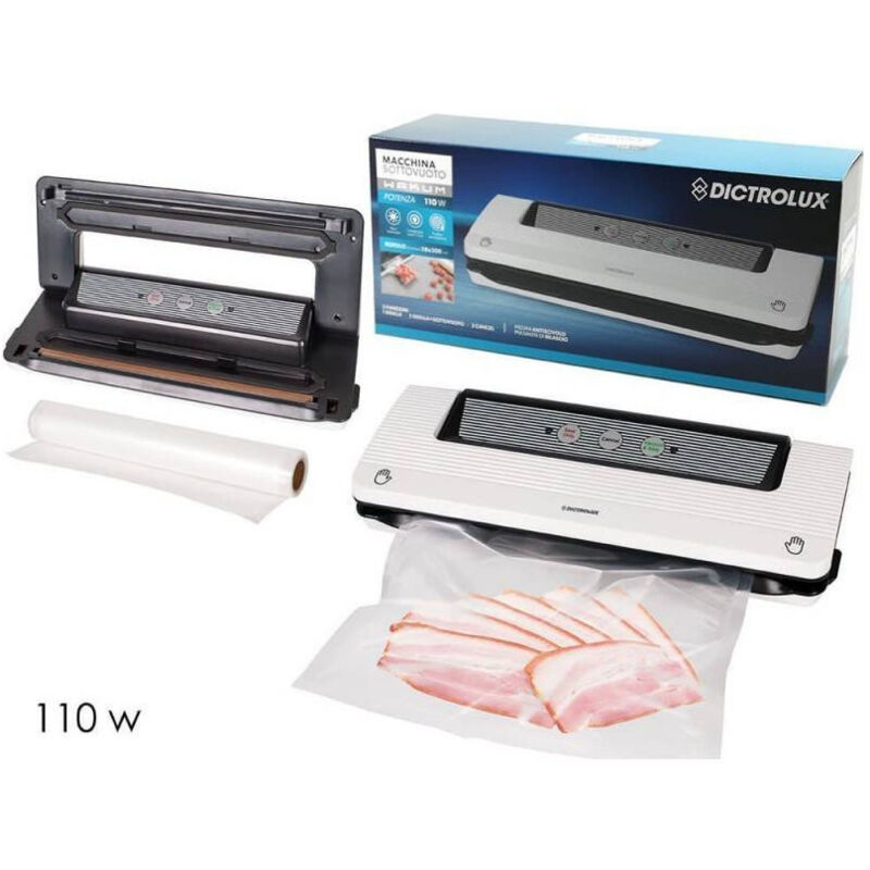 foto del prodotto trade shop traesio macchina sottovuoto automatica alimenti sigilla sacchetti 110w sotto vuoto 2in1 