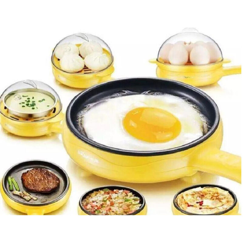 foto del prodotto trade shop traesio - magic pot egg pentola magica cuoci uova sode vapore doppio strato mini fornello -