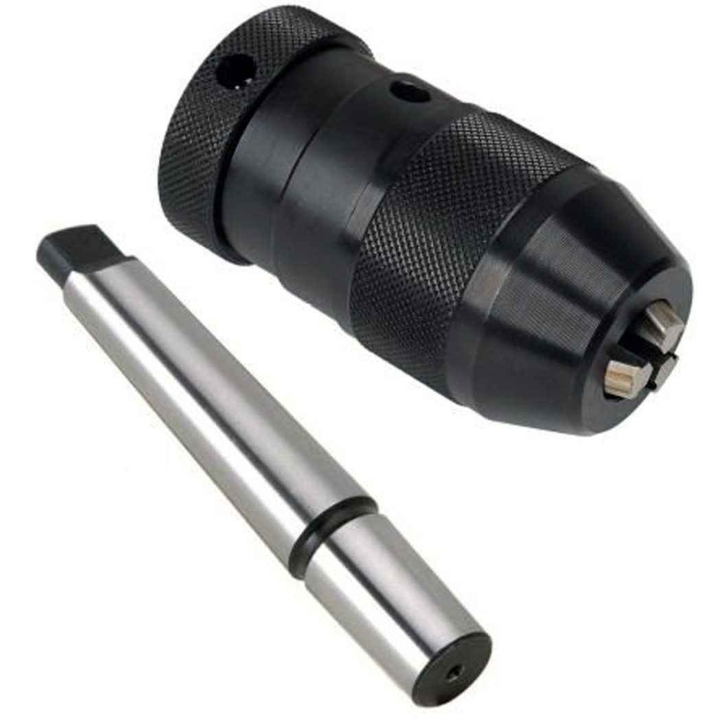 foto del prodotto trade shop traesio mandrino autoserrante per tornio trapano a colonna 3 16mm attacco b16 mt2 