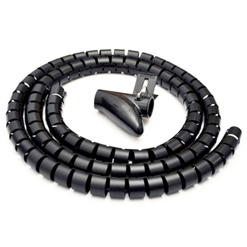 foto del prodotto trade shop traesio mangiacavo mangia cavo copri filo raggruppa fili da 1,5 m bianco o nero 