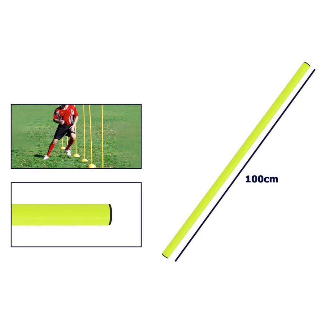 foto del prodotto trade shop traesio marcatori per allenamento 100 cm calcio ostacoli slalom colori fluo e resistenti verde