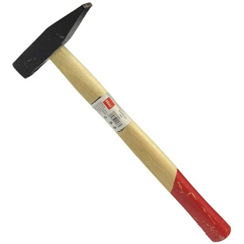foto del prodotto trade shop traesio - martello manico legno meccanico tipo tedesco 300gr 1/3 falegname carpentiere -