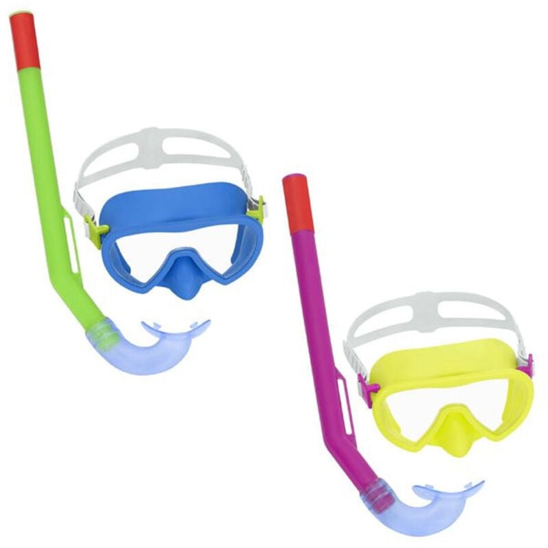 foto del prodotto trade shop traesio maschera da snorkeling sub con boccaglio gider per bambini colori assortiti 24036 