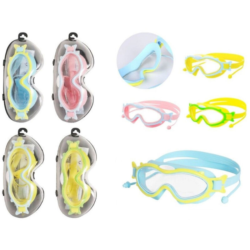 foto del prodotto trade shop traesio maschera occhialini con tappi da nuoto piscina estate 16x10cm vari colori 605426 