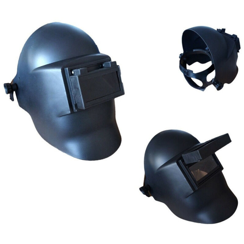foto del prodotto trade shop traesio maschera per saldatura casco per fabbro protezione a cristalli liquidi visiera 