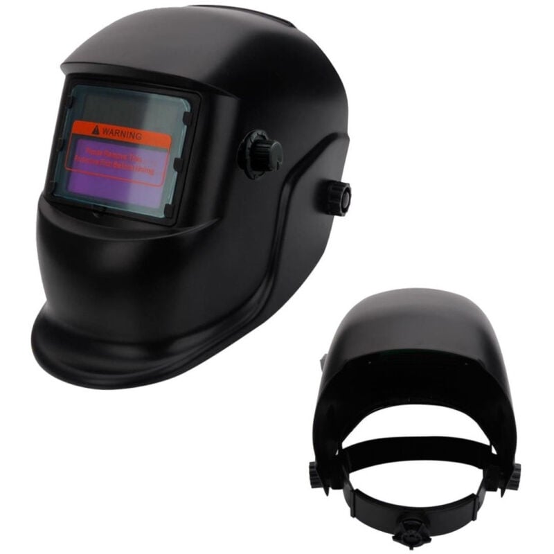foto del prodotto trade shop traesio maschera pro per saldature casco per fabbro protezione a cristalli liquidi bk 