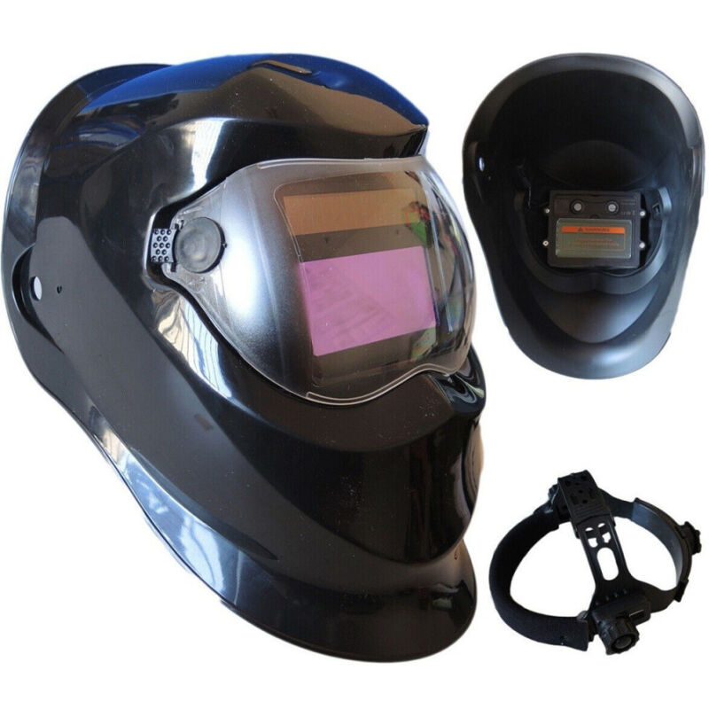 foto del prodotto trade shop traesio maschera saldatura casco per fabbro protezione cristalli liquidi visiera 