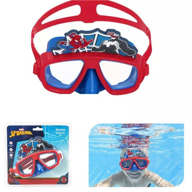 foto del prodotto trade shop traesio maschera subacquea spiderman per bambini regolabili nuoto piscina mare estate 3 