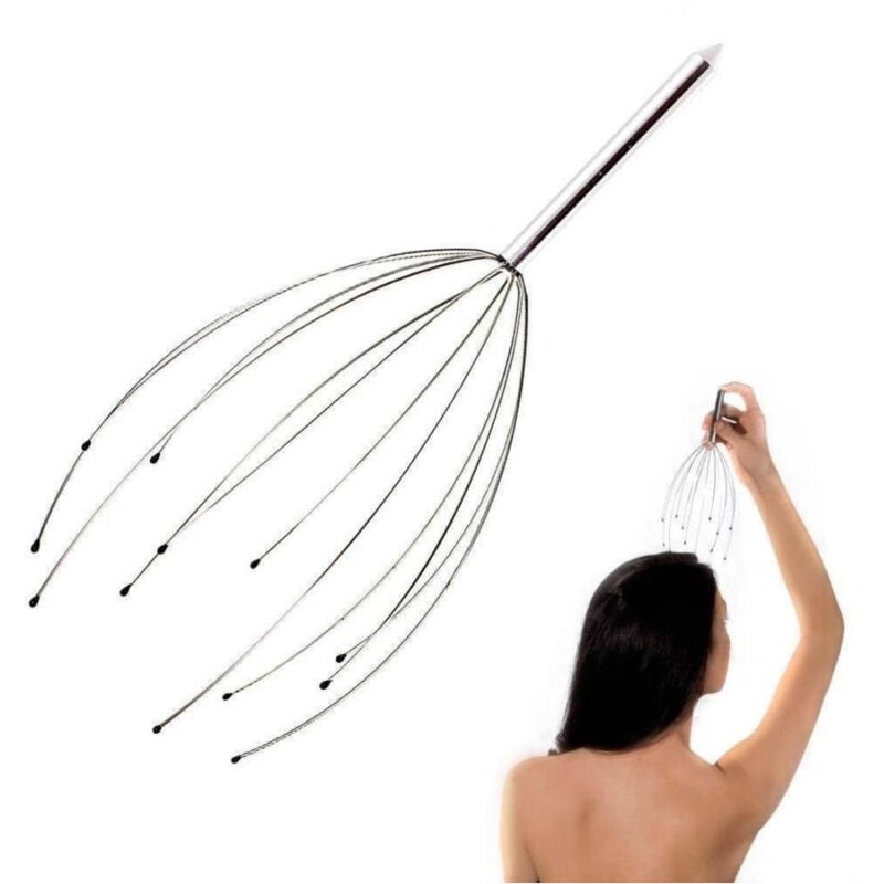 foto del prodotto trade shop traesio massaggiatore antistress orgasmatron massaggio per testa 12 bracci in metallo 