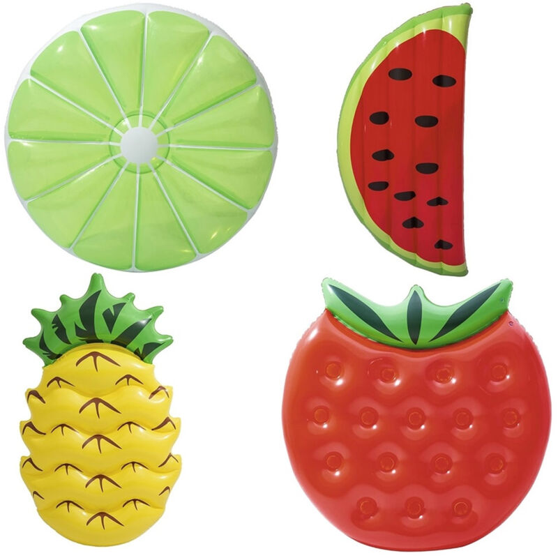 foto del prodotto trade shop traesio materasso gonfiabile mare design frutta assortita ananas fragola anguria lime 016127 