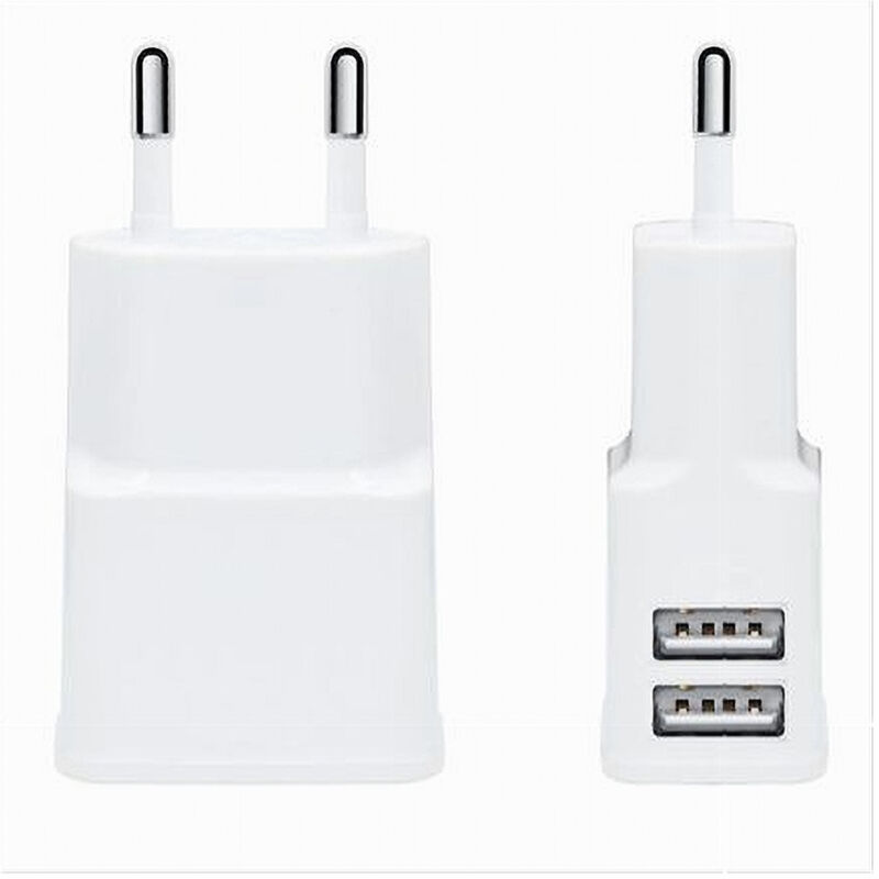 foto del prodotto trade shop traesio maxtech caricatore 2x usb presa ricarica per smartphone cellulare tablet 5v 2.1a s009a 