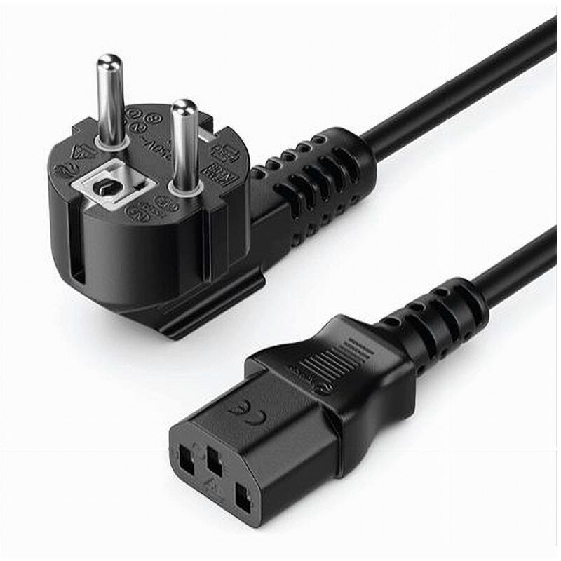 foto del prodotto trade shop traesio maxtech cavo alimentazione tripolare serie a c13 schuko spina pc f al01 a 1.5 mt 250volt 