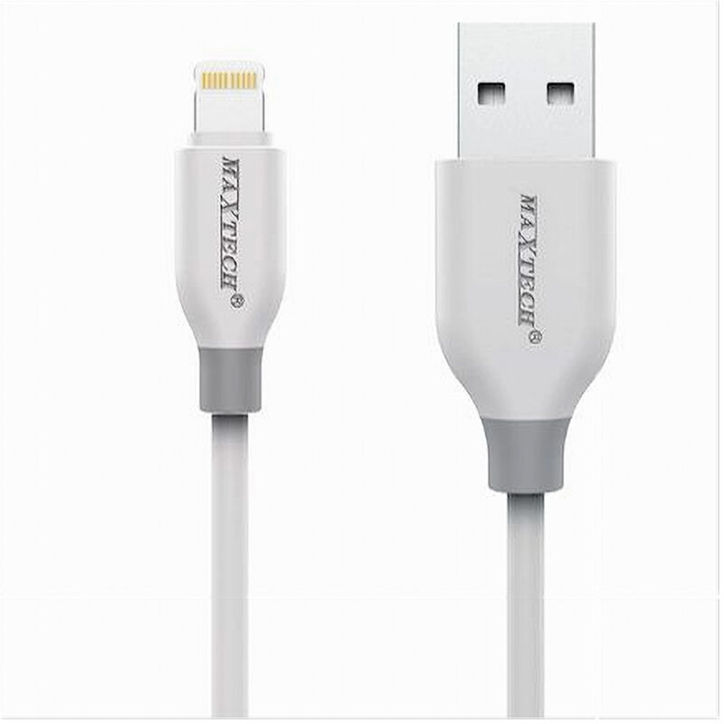 foto del prodotto trade shop traesio maxtech cavo dati da usb a connettore lightning ricarica 2.1a 1.5 mt per iphone f ip029 