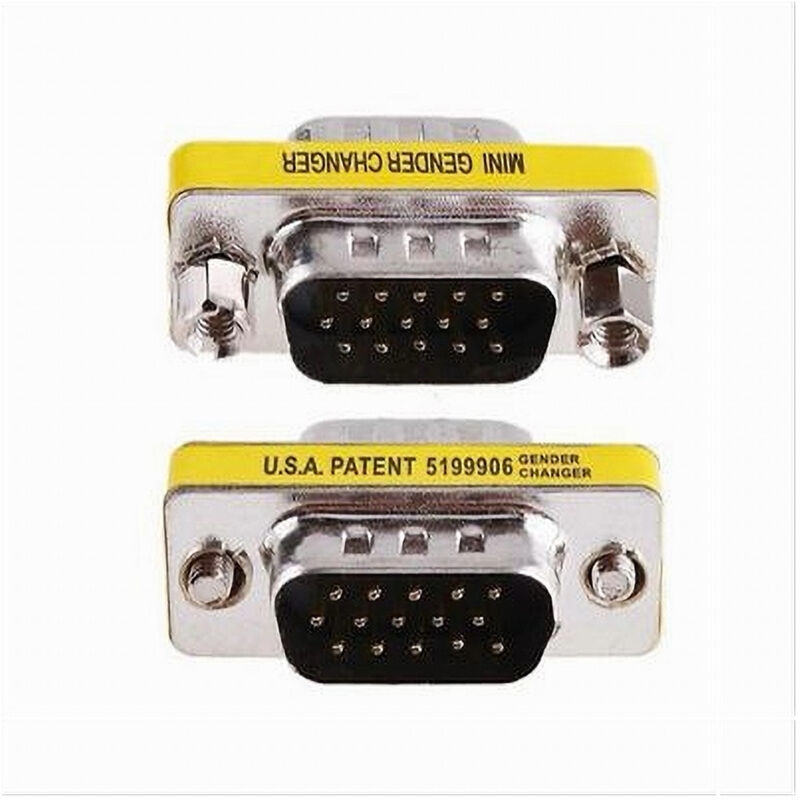 foto del prodotto trade shop traesio maxtech connettore adattatore convertitore accoppiatore vga maschio maschio video c 059 