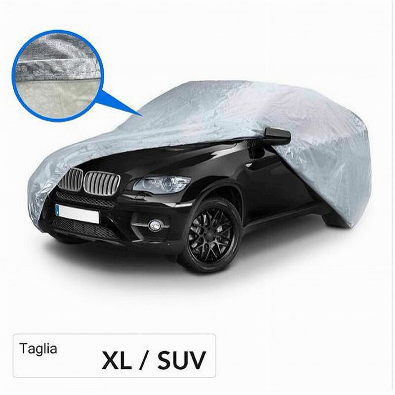 foto del prodotto trade shop traesio maxtech copriauto impermeabile telo suv protegge sole pioggia neve sporco tg.xl cop suv xl 
