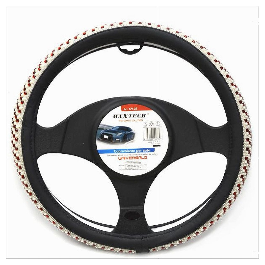 foto del prodotto trade shop traesio maxtech coprivolante universale auto fodera copertura sterzo 38 cm decoro colorato cv 25 