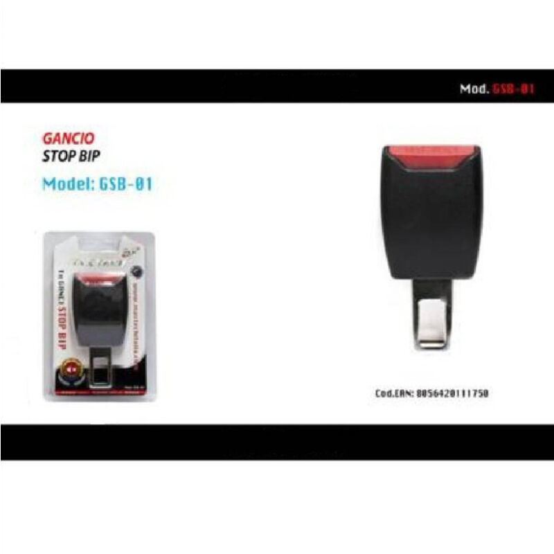 foto del prodotto trade shop traesio maxtech gancio stop bip allarme auto cintura di sicurezza universale maxtech gsb 01 