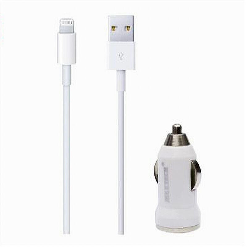 foto del prodotto trade shop traesio maxtech kit caricabatterie da auto accendisigari cellulare smartphone 5w maxtech ip001 