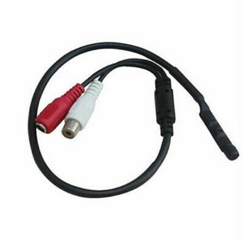 foto del prodotto trade shop traesio maxtech microfono per telecamera videosorveglianza monitor dvr audio 25 cm 12v mic 10 