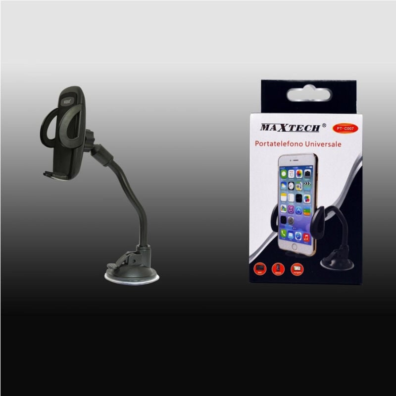 foto del prodotto trade shop traesio maxtech portacellulare universale per auto per ipad smartphone navigatore maxtech pt c007 
